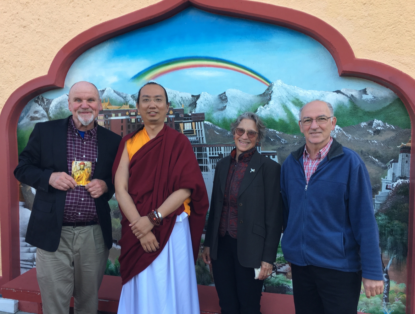 Mike Roche, HH the 42nd Sakya Trizin, Victoria Scott, and Jay Goldberg