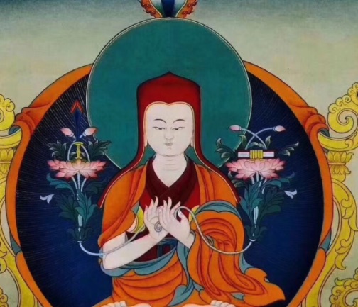 buddha with green halo