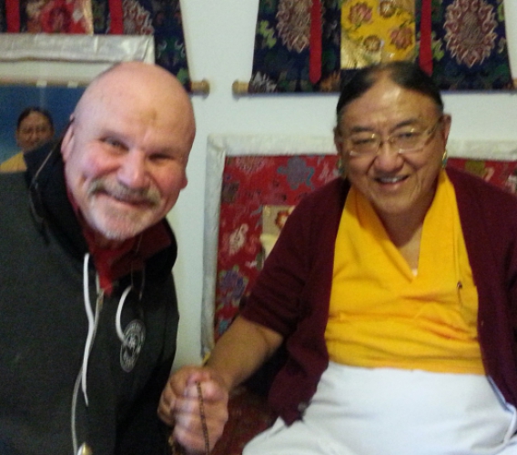 His Holiness the 41st Sakya Trizin and Mike Roche 